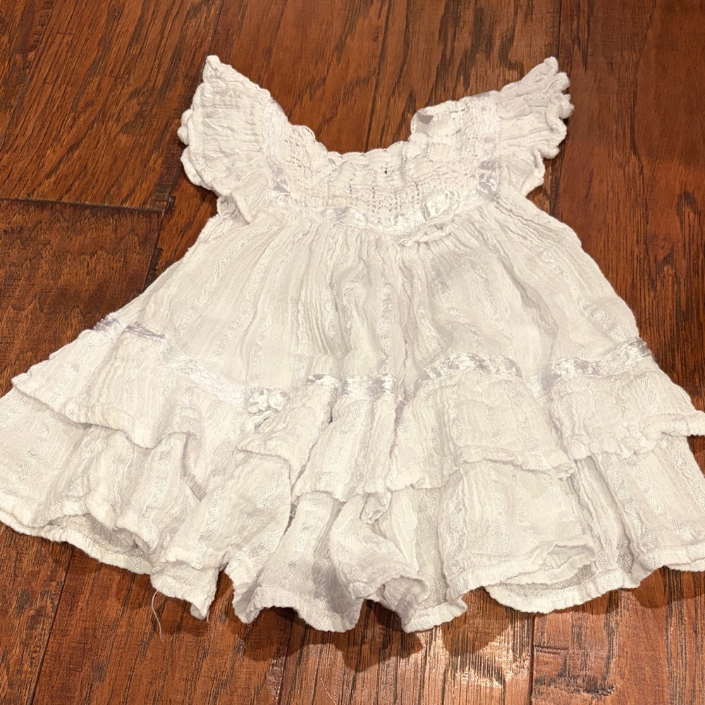 White Ruffled Baby Dress